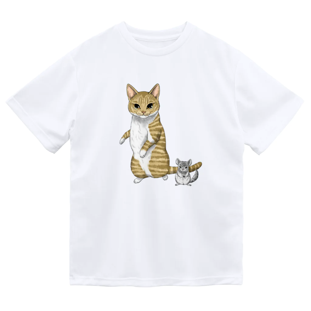 縁-yukari-の猫とチンチラ ドライTシャツ