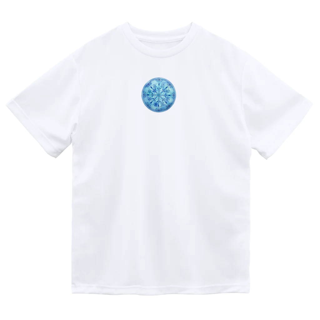 Aquamarineの湧水・清らかな水（曼荼羅） ドライTシャツ