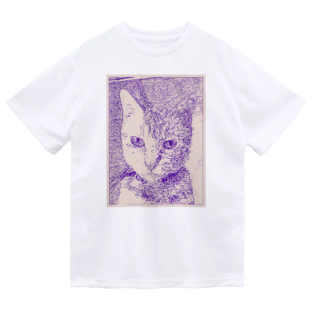 猫使いSHOP ネコTシャツのアートっぽい　ネコTシャツ ドライTシャツ