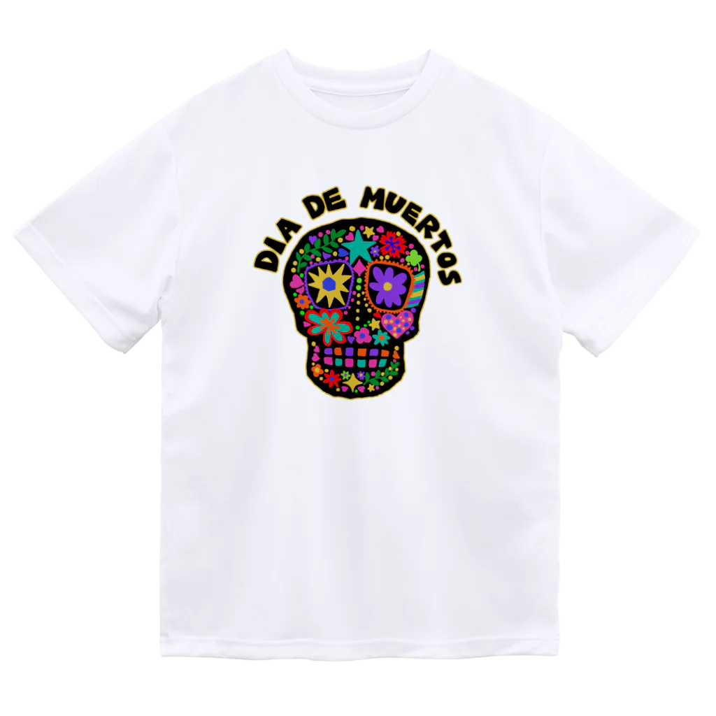 sandy-mのメキシコ風ドクロ Dia de muertos ドライTシャツ