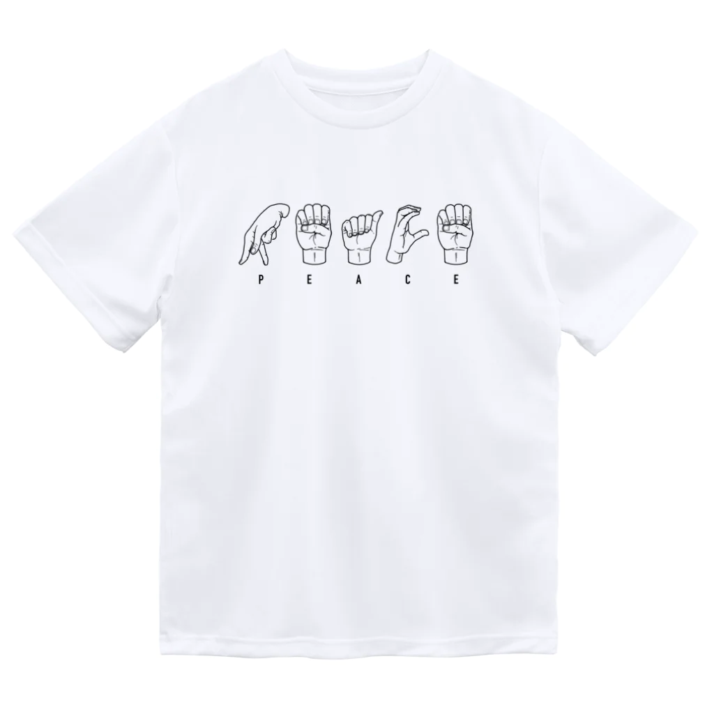 スタジオタイショー SZURI店の手話「PEACE」 Dry T-Shirt