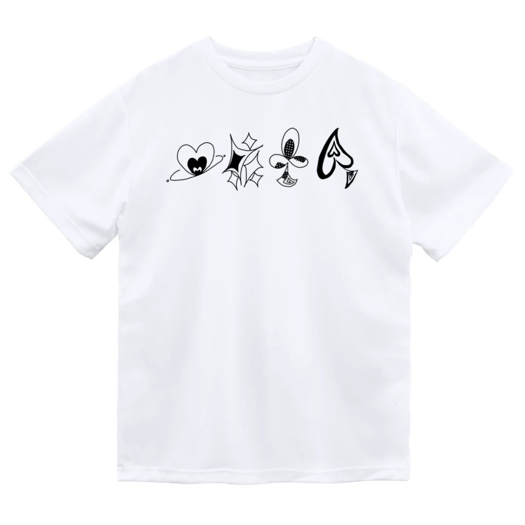 MizuHoイラストショップのオシャレトランプ柄 Dry T-Shirt