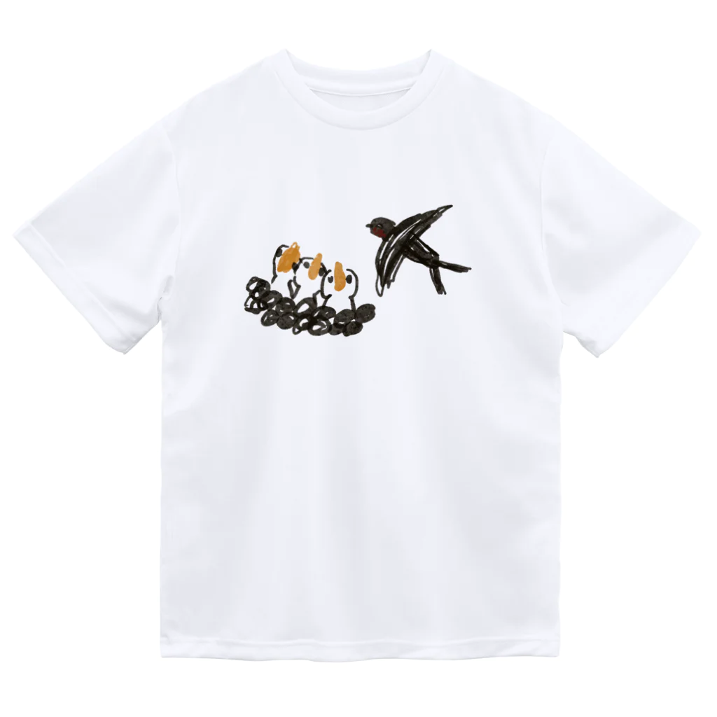 tamaccoの燕の親子 Dry T-Shirt