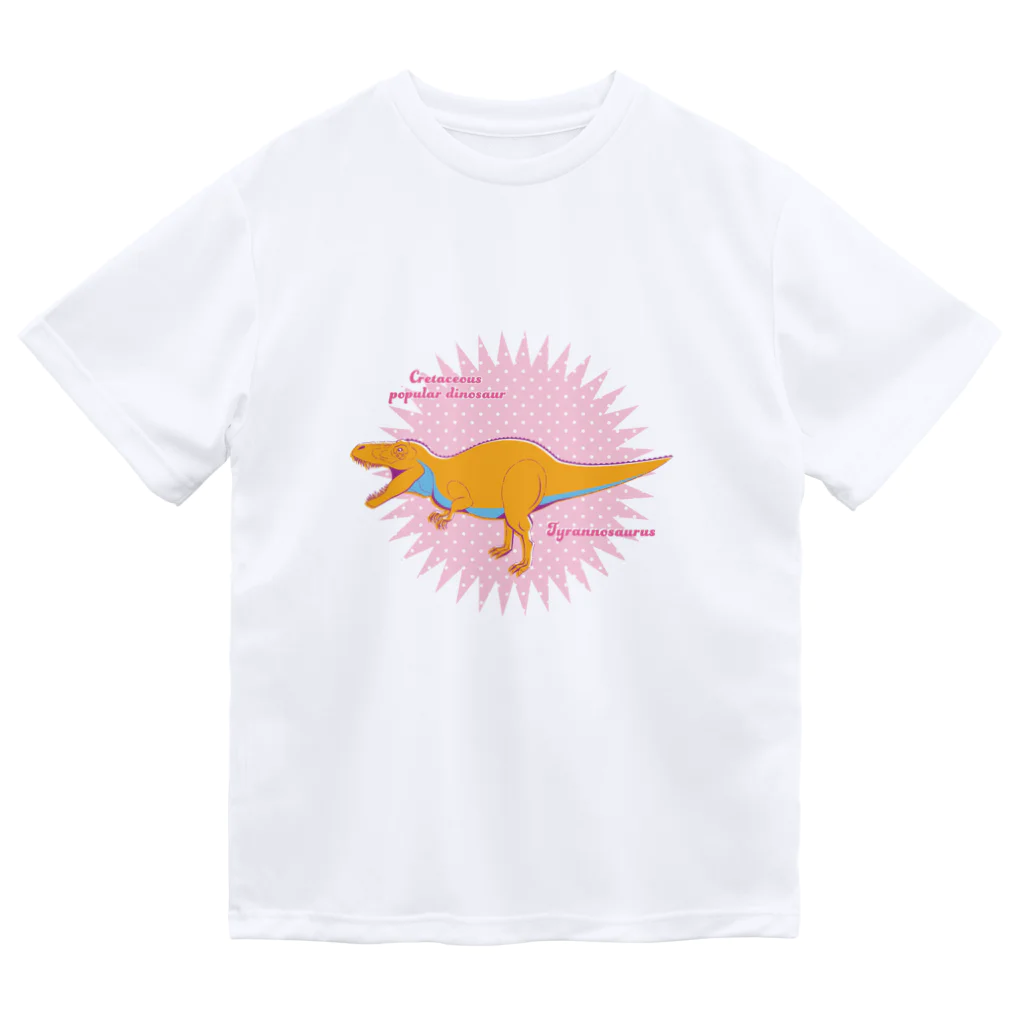 fumimicreativeの80年代風レトロポップな恐竜　ティラノサウルス Dry T-Shirt