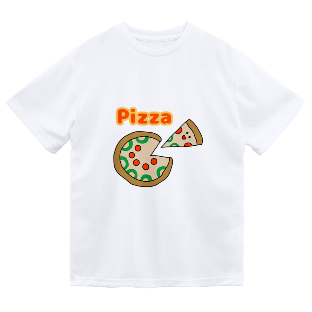 mocha_jasmine_shopの美味しいピザが食べたいな ドライTシャツ