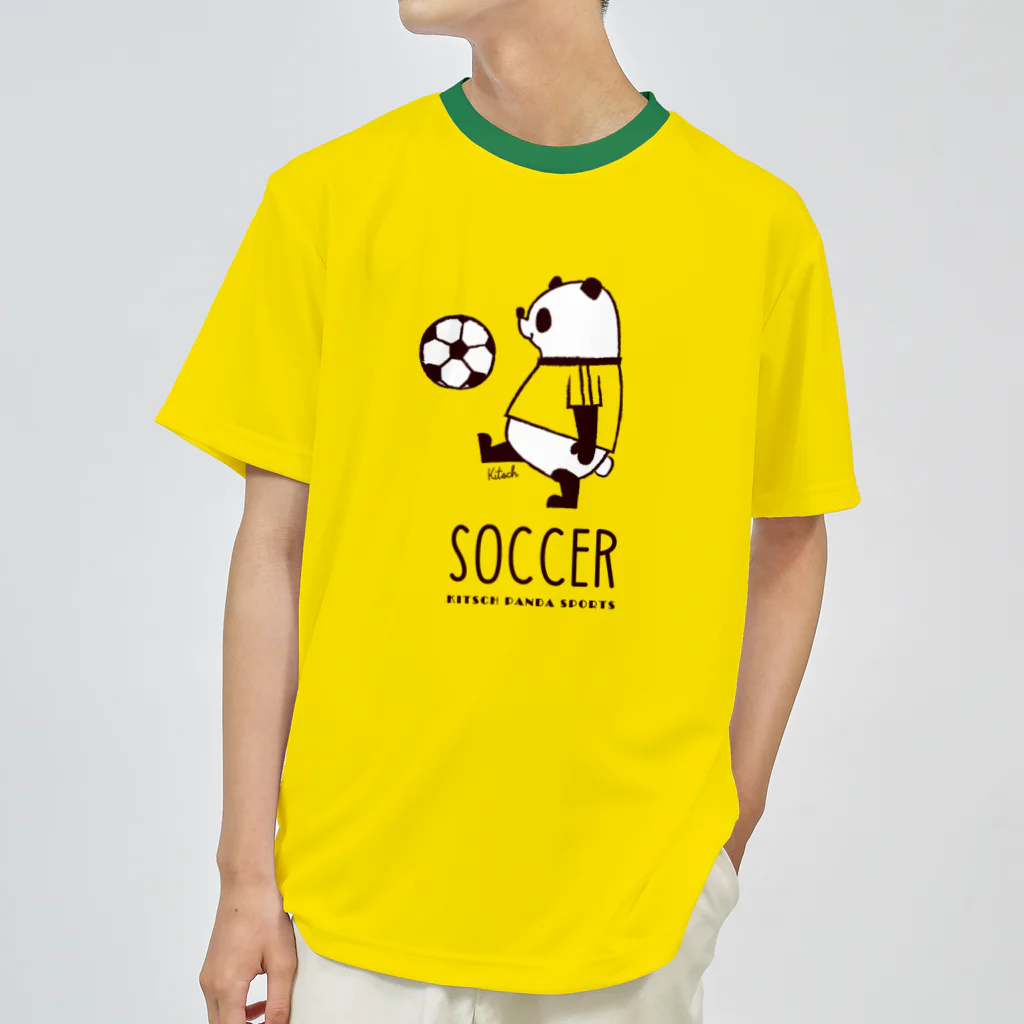 キッチュのスポーツパンダ　サッカー ドライTシャツ