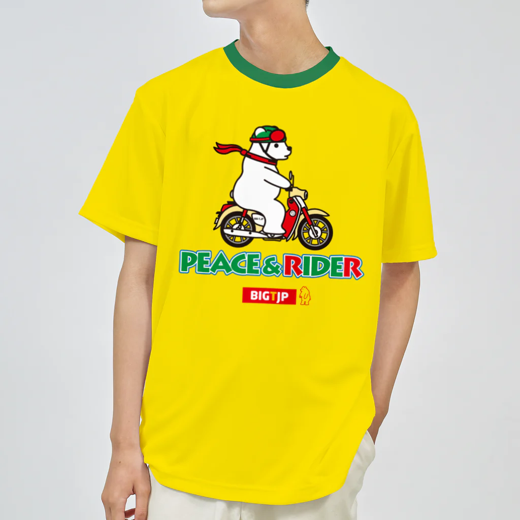 Big-T.jpのヒグマPEACE & RIDE(R)ヒーローカラー ドライTシャツ