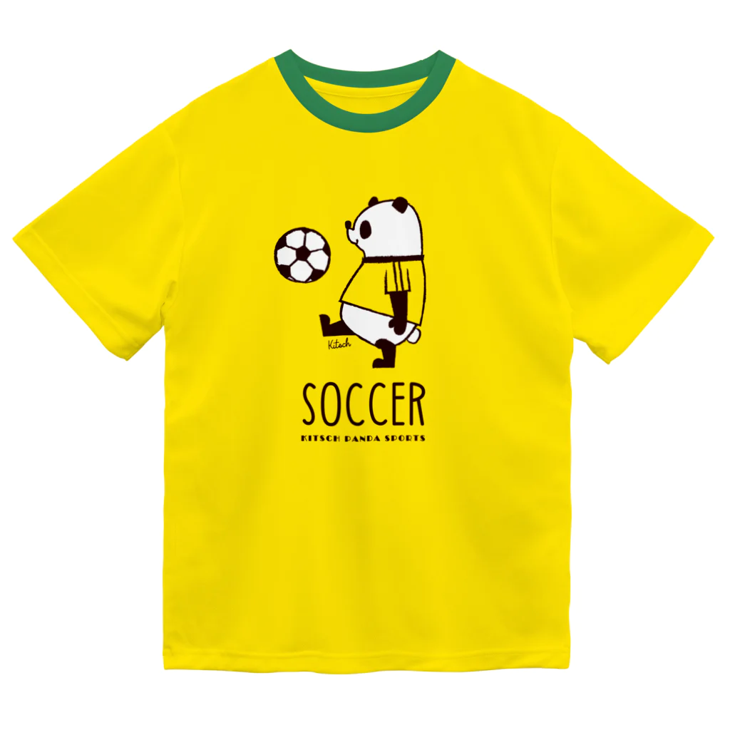 キッチュのスポーツパンダ　サッカー ドライTシャツ