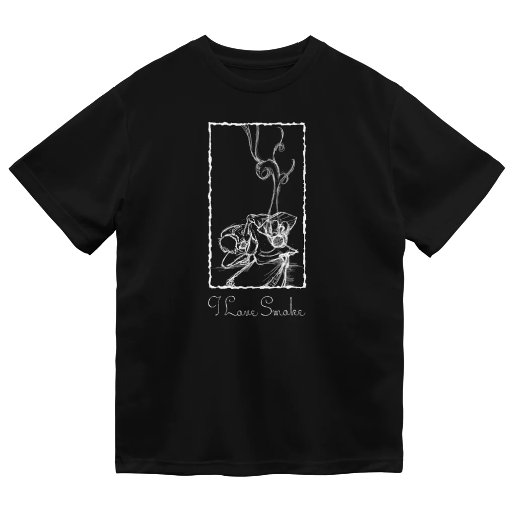 示 -shimes-のI Love Smoke ドライTシャツ