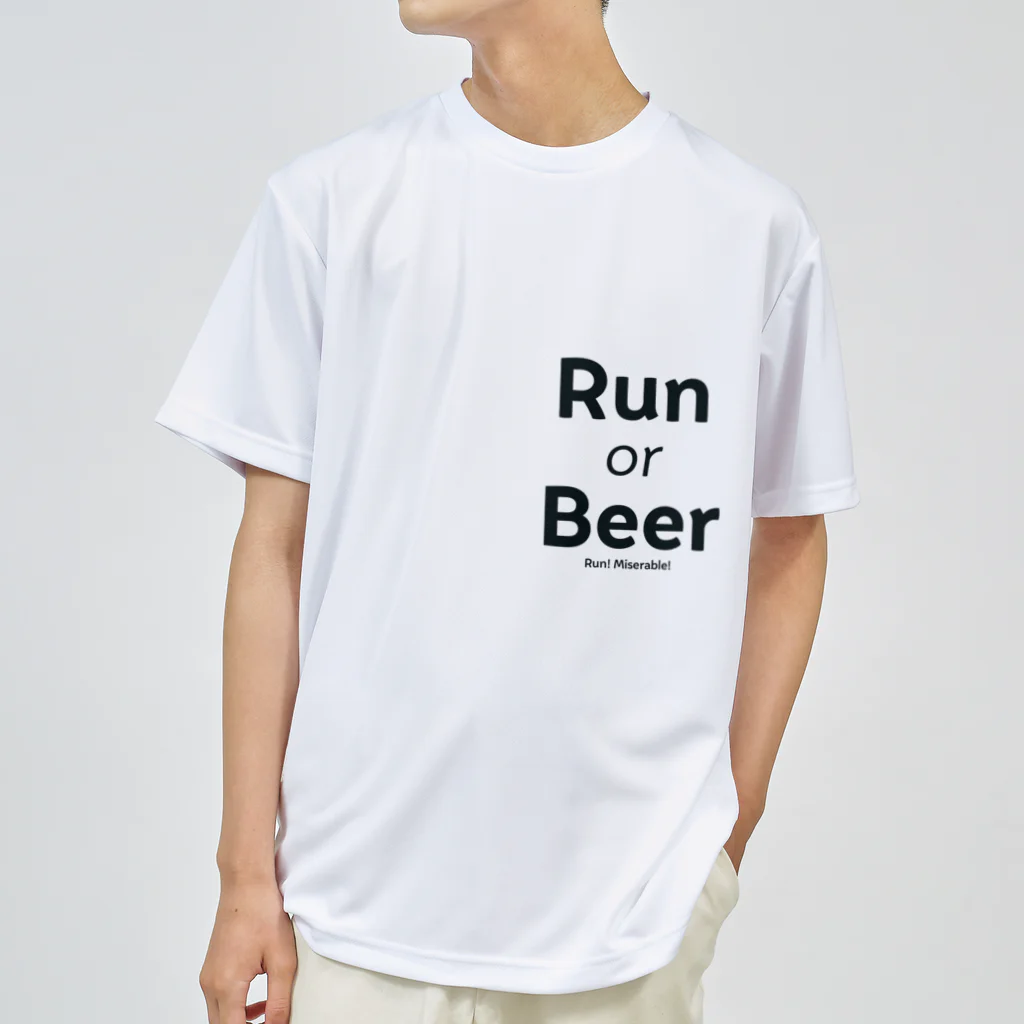 gainaのショップのRun or Beer ドライTシャツ