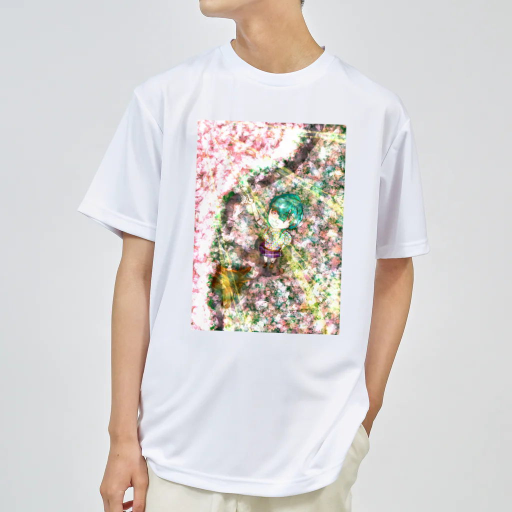 AkironBoy's_Shopの光桜に夢を見る少女 Dry T-Shirt