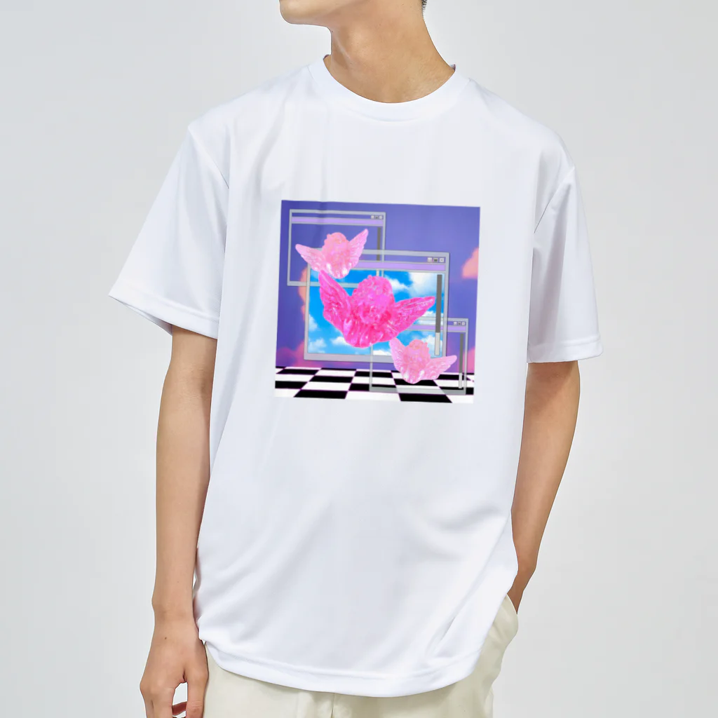 けいこうしょくの空と天使 ドライTシャツ