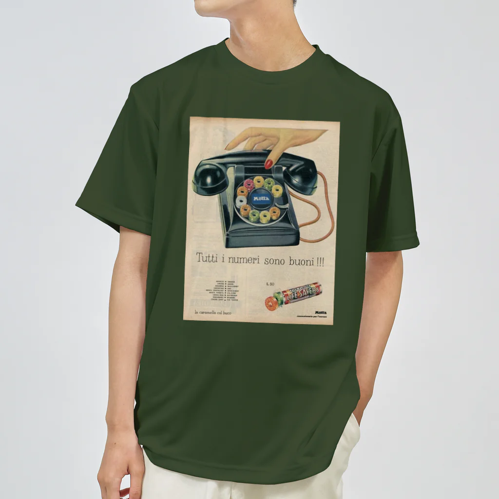 YS VINTAGE WORKSのイタリア　電話ドロップ飴 ドライTシャツ