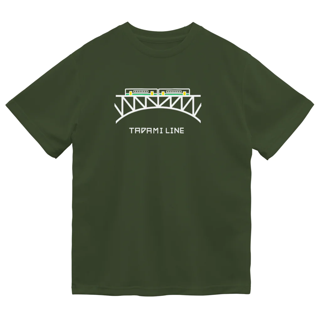 CHIYONの〖白〗【只見線】橋梁とキハE120形🚃🌉 Dry T-Shirt