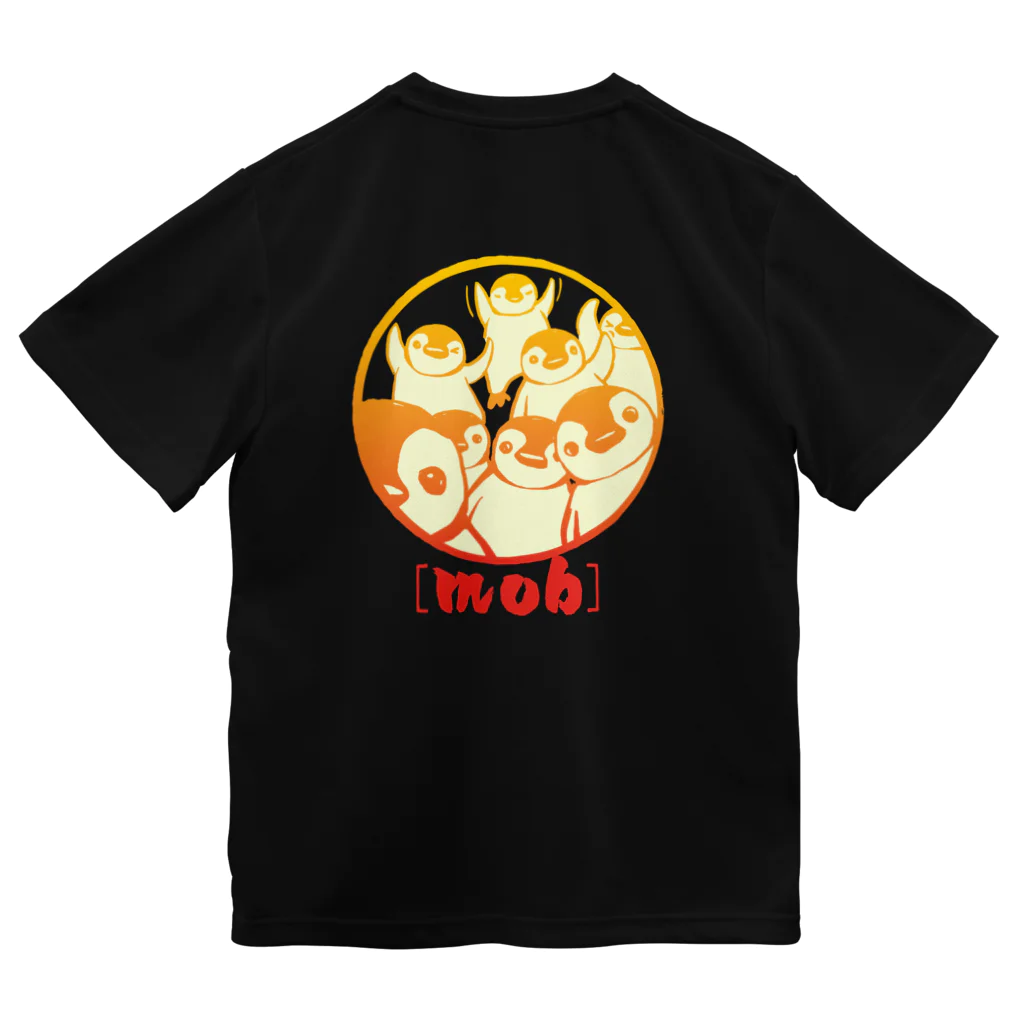 ぎんまにの【バックプリント】ペンギン[mob]（おれんじ） ドライTシャツ