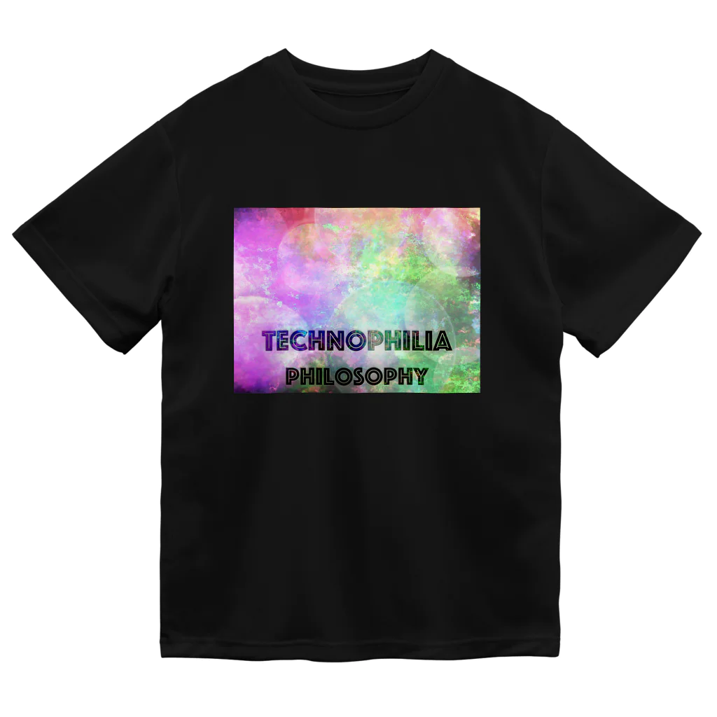 technophilia philosophyのlight painting with logo ドライTシャツ