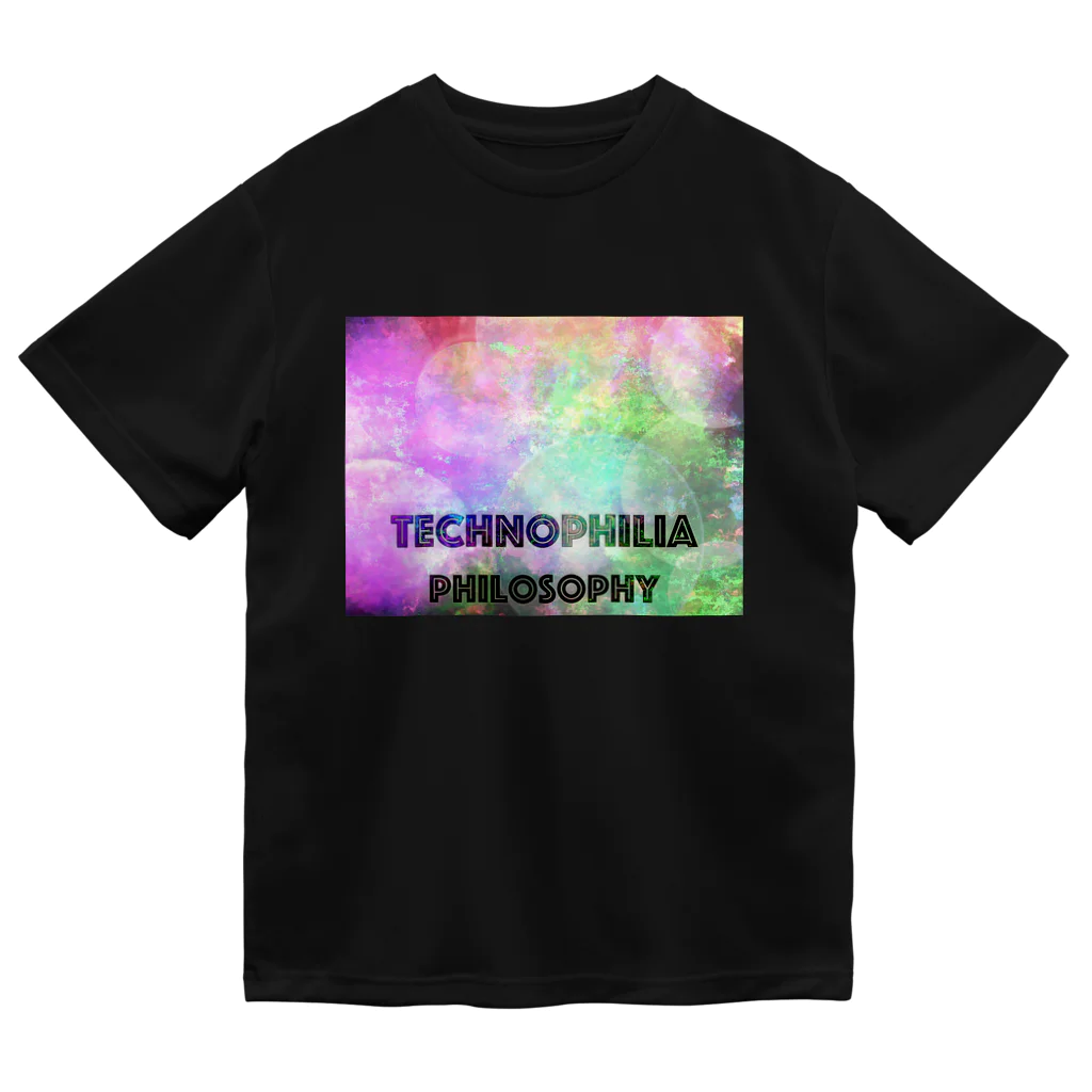 technophilia philosophyのlight painting with logo ドライTシャツ