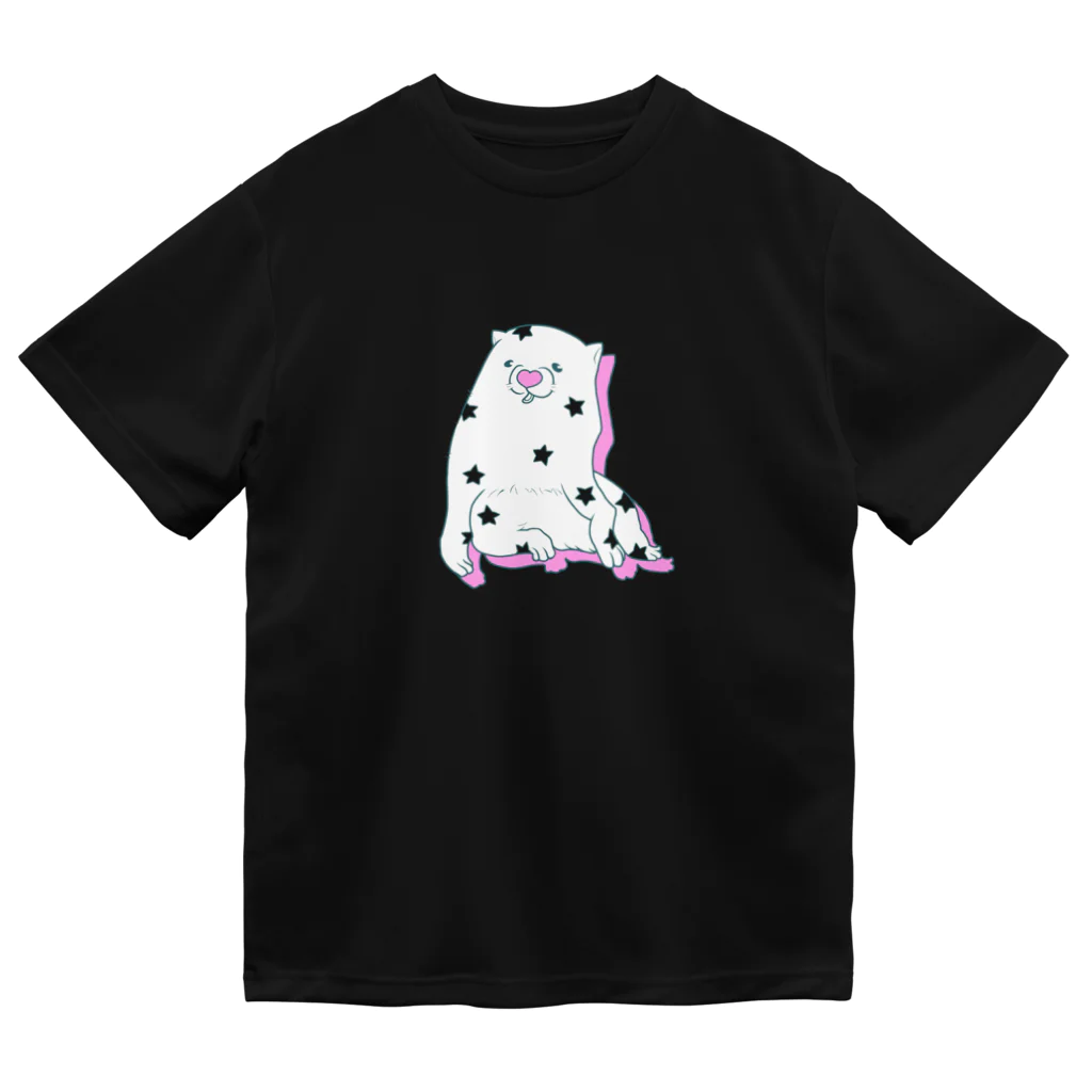 mugioのあの犬/パチパチ ピンク ドライTシャツ