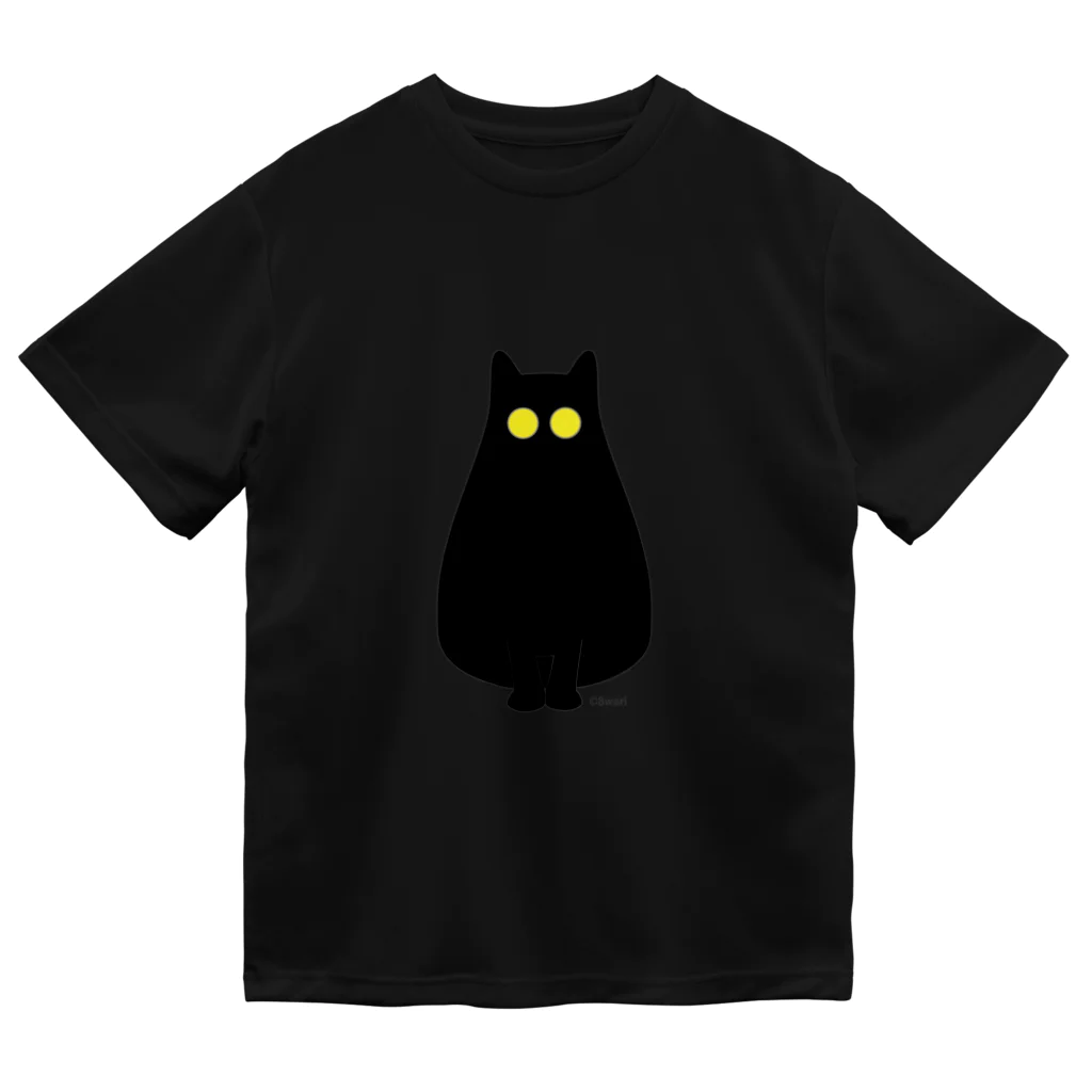 8wariのMidnight cat Dry T-Shirt