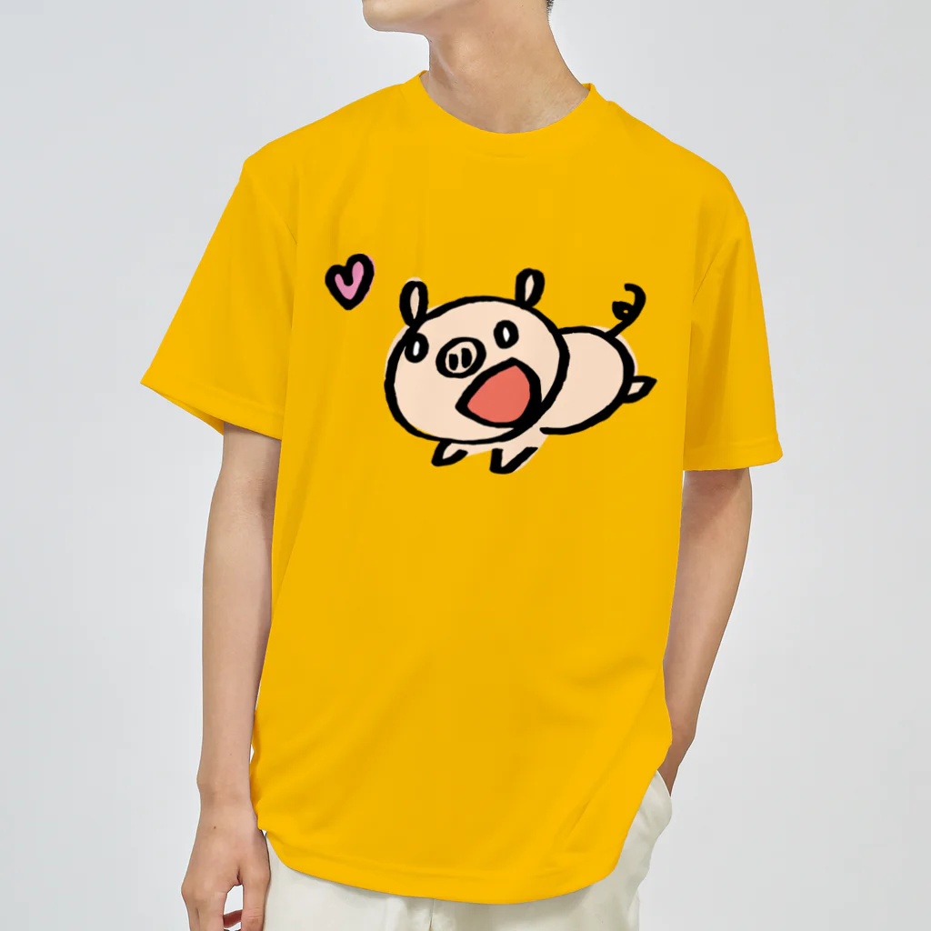 よっしー雑貨店のぶたくんはきょうもげんき！ ドライTシャツ