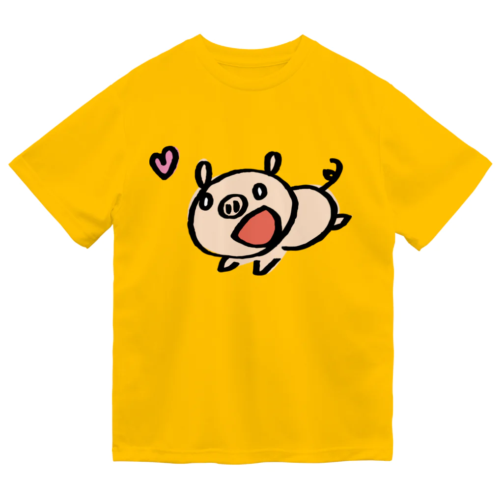 よっしー雑貨店のぶたくんはきょうもげんき！ ドライTシャツ