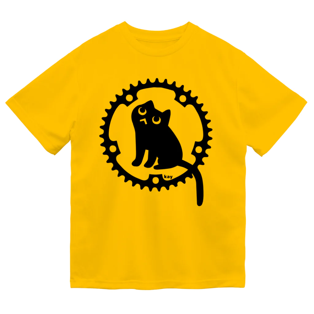 KOGUMA Factory SHOPのチェーンリングねこ・ブラック ドライTシャツ