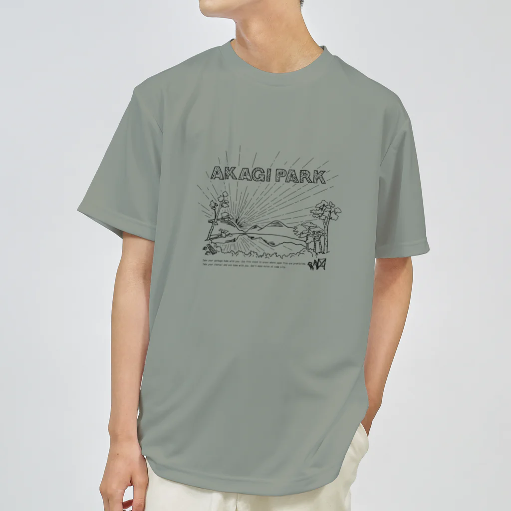 Too fool campers Shop!のAKAGI★park02(黒文字) ドライTシャツ