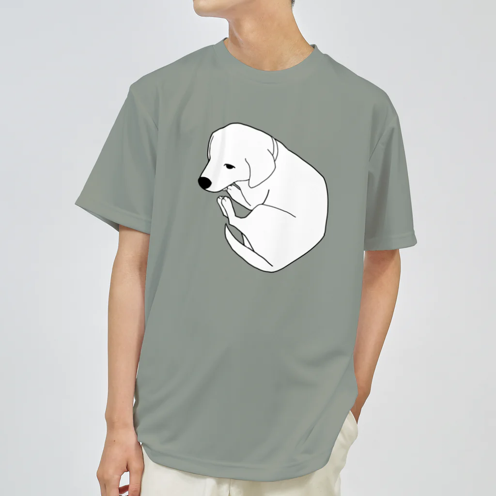 いぬあしバスタブの虚ろ犬〜まどろみ〜　文字なし ドライTシャツ