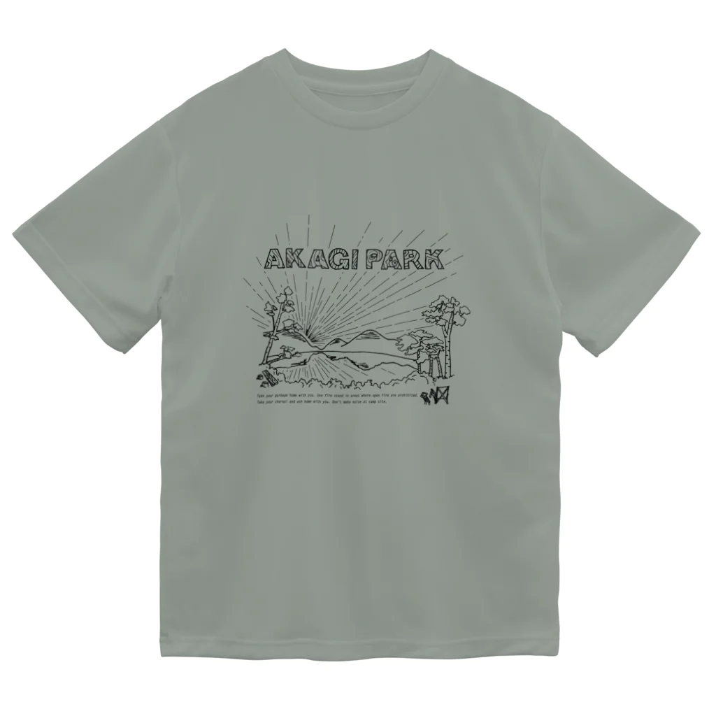 Too fool campers Shop!のAKAGI★park02(黒文字) ドライTシャツ