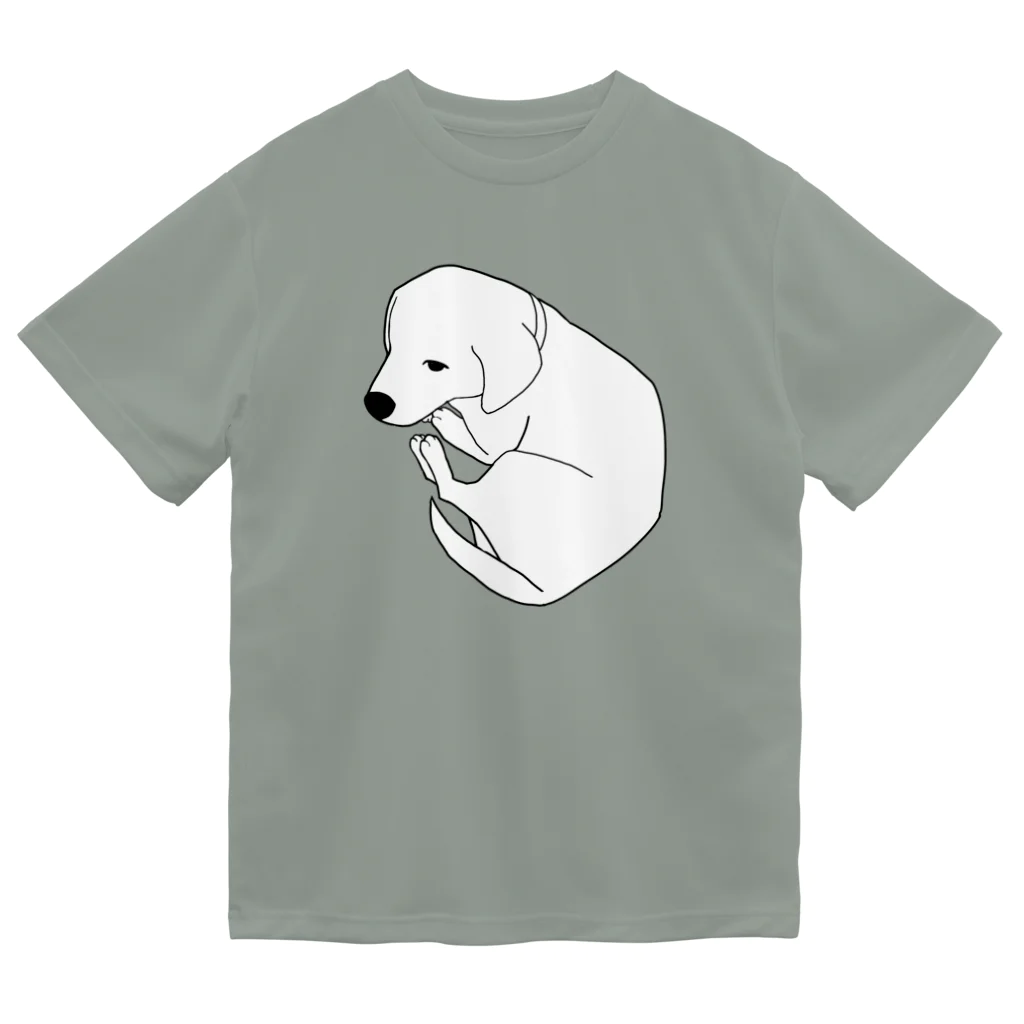 いぬあしバスタブの虚ろ犬〜まどろみ〜　文字なし ドライTシャツ