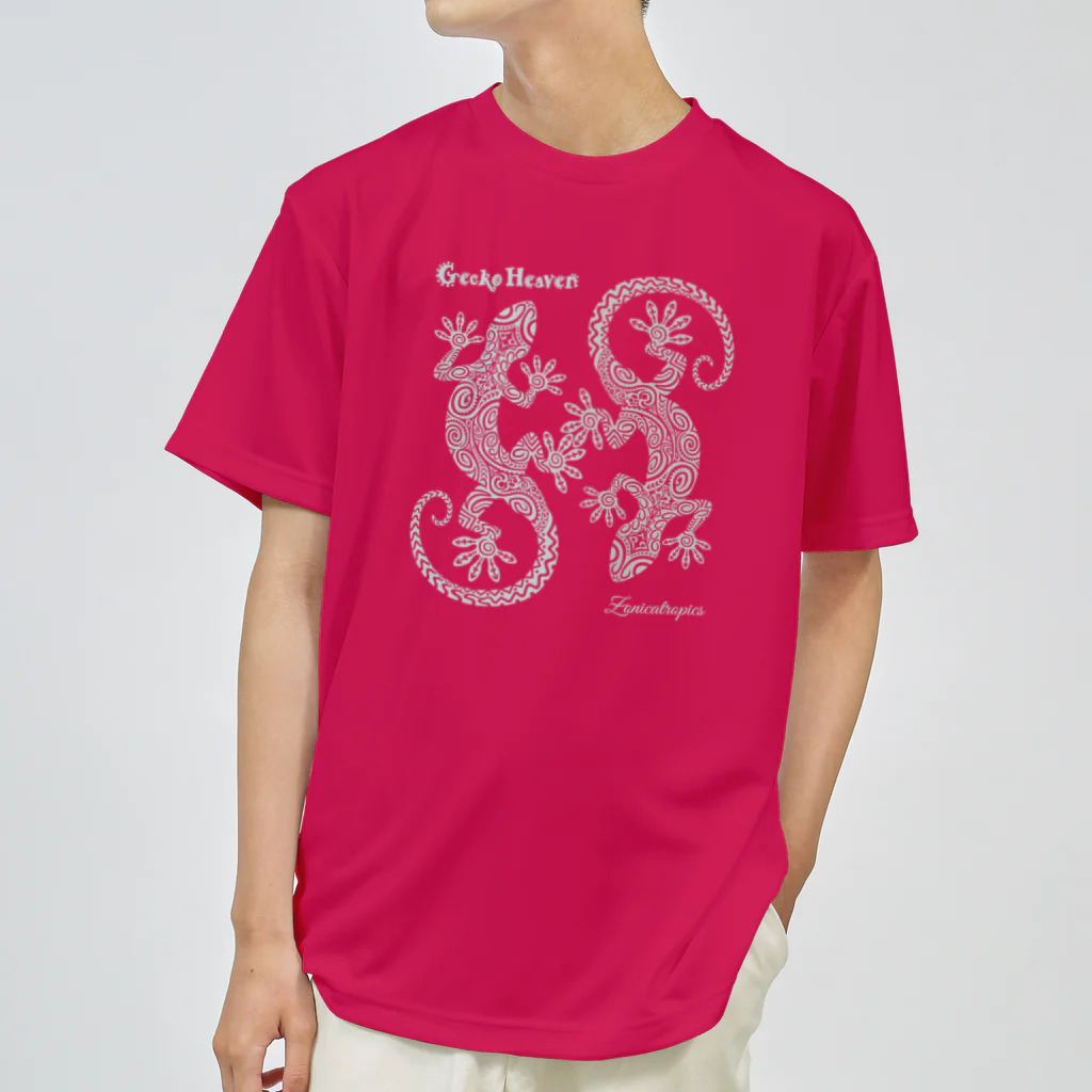 ZONICATROPICS / ゾニカトロピクスのGecko Heaven-ヤモリ天国（アイスブルー） Dry T-Shirt