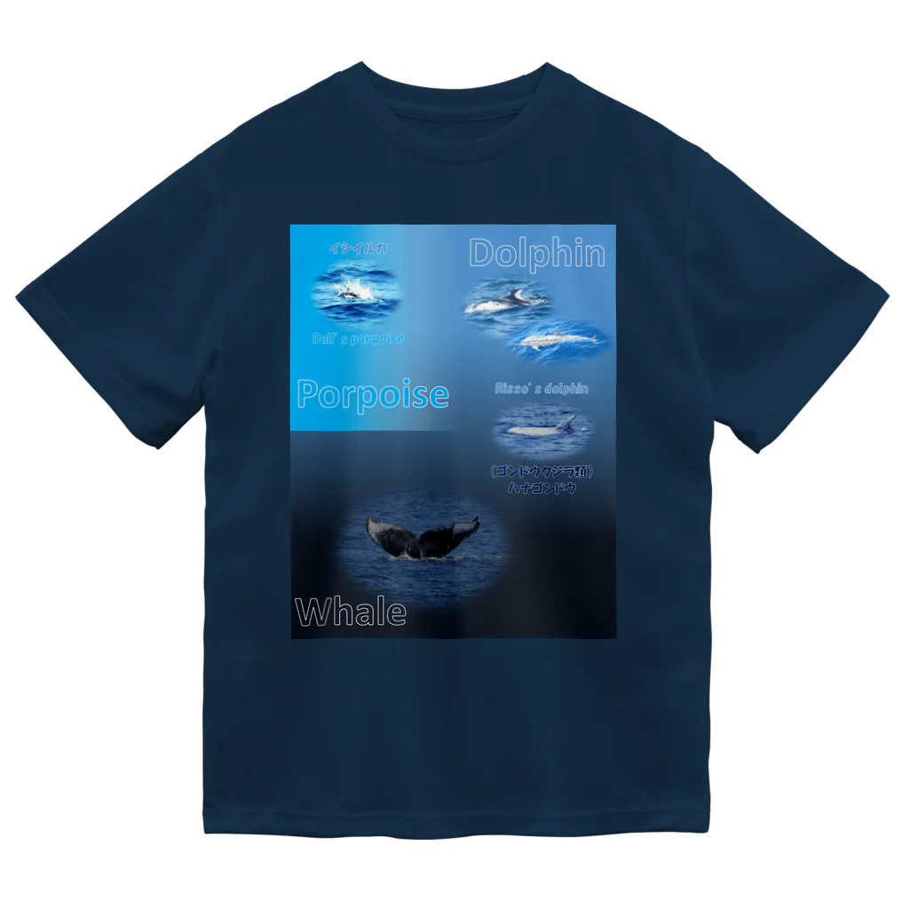 L_arctoaのイルカとクジラの違い ドライTシャツ