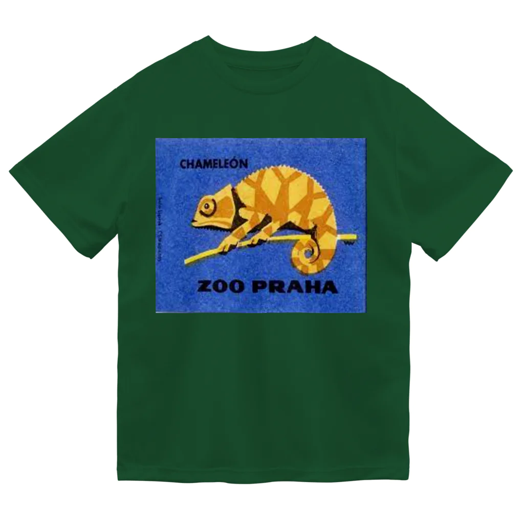 YS VINTAGE WORKSのチェコ・プラハ動物園　カメレオン Dry T-Shirt