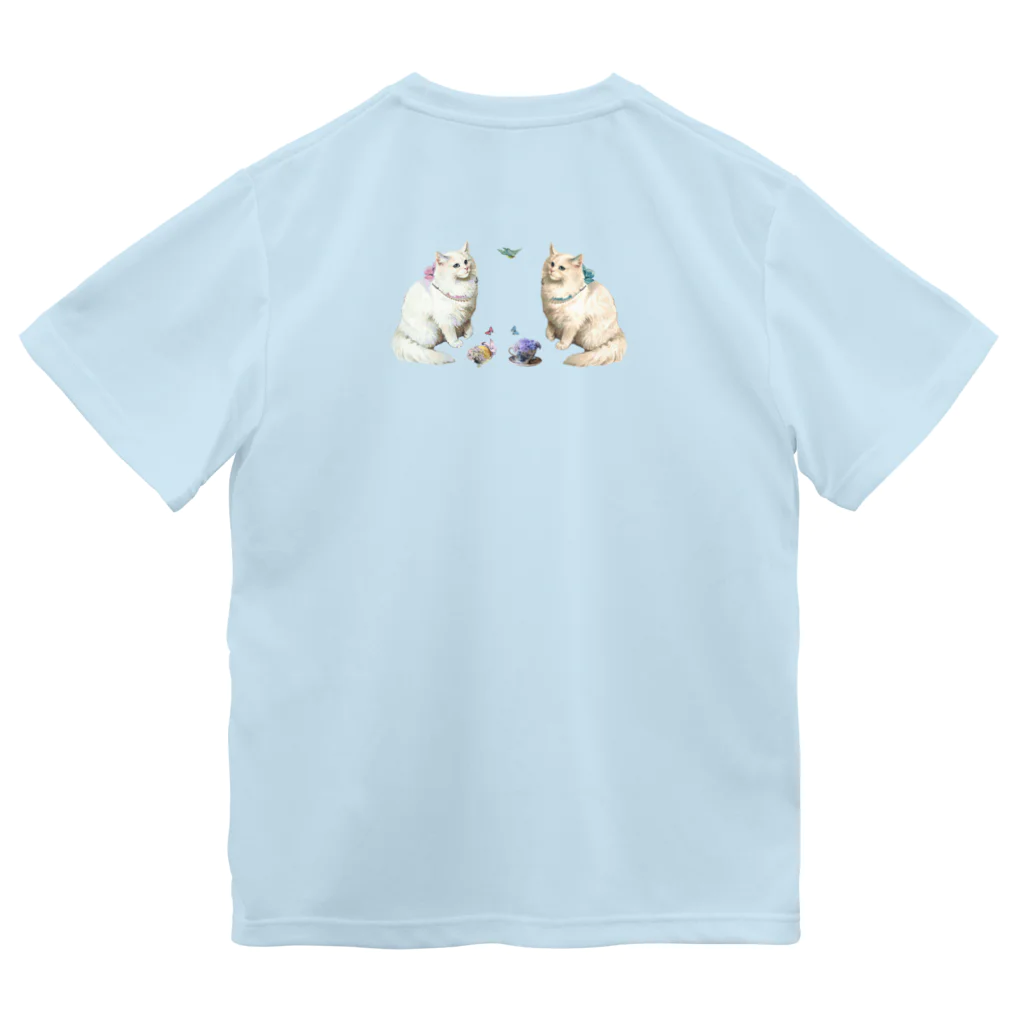 海賊猫 cocoのvictorian cat♡Donation♡お茶会ねこちゃん 『ねこのお茶会』 Dry T-Shirt