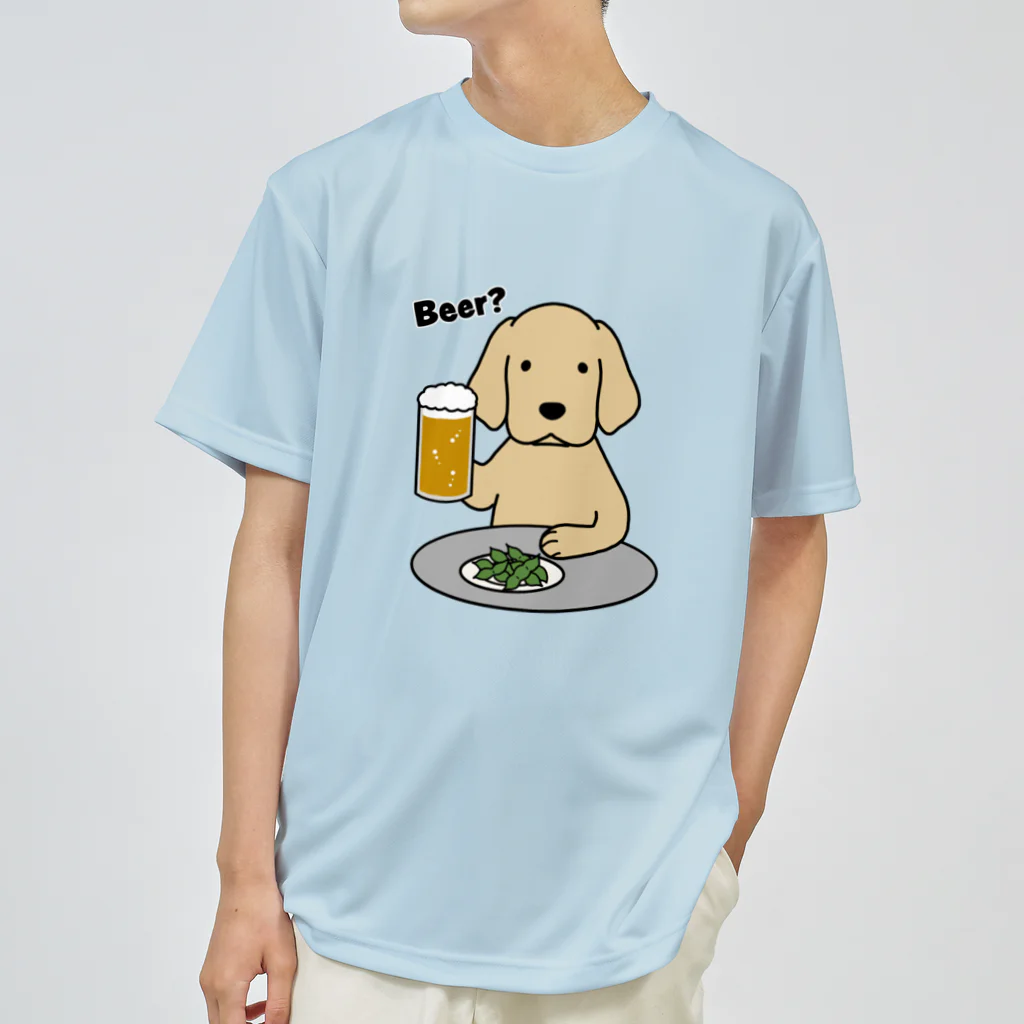 efrinmanのビールと枝豆 ドライTシャツ