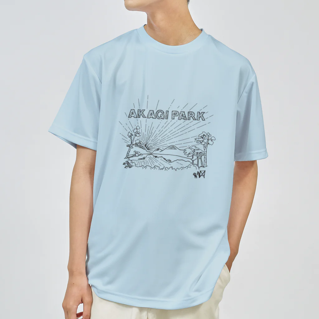 Too fool campers Shop!のAKAGI★park01(黒文字) ドライTシャツ