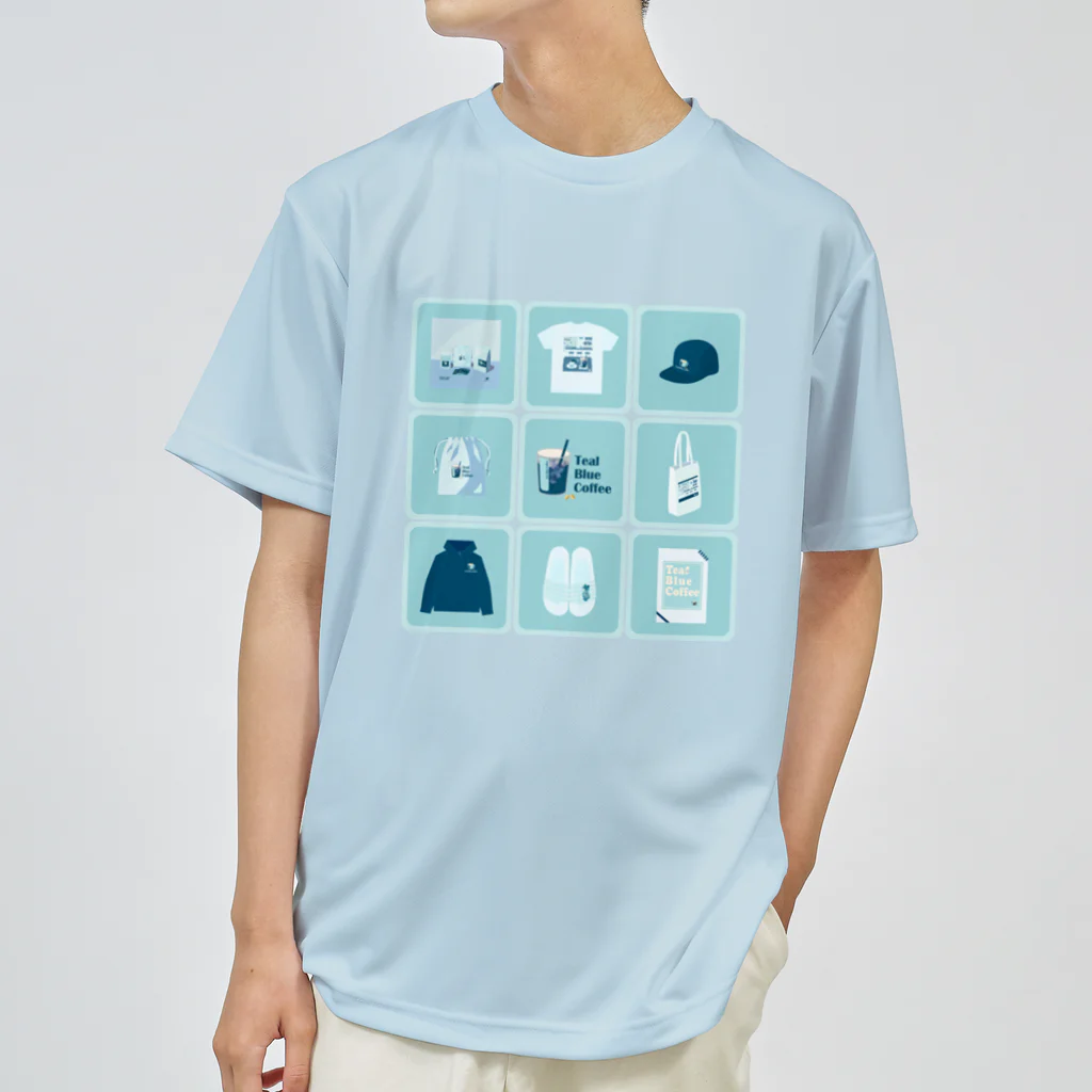 Teal Blue CoffeeのTealBlueItems _Cube BLUE Ver. ドライTシャツ