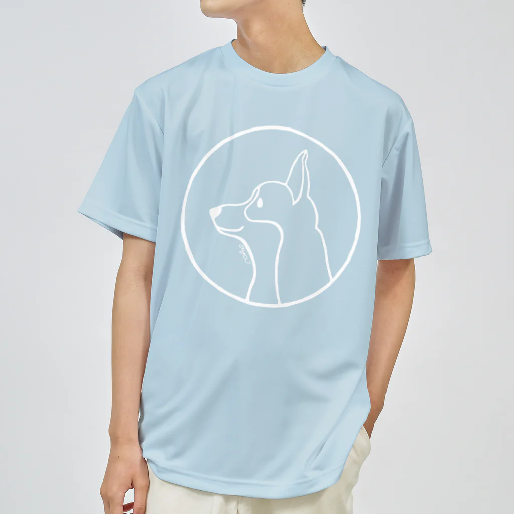 aya1のコーギーにこ〈白線･円〉 Dry T-Shirt