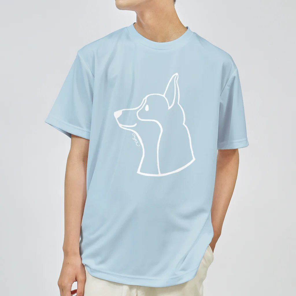 aya1のコーギーにこ〈白線〉 Dry T-Shirt