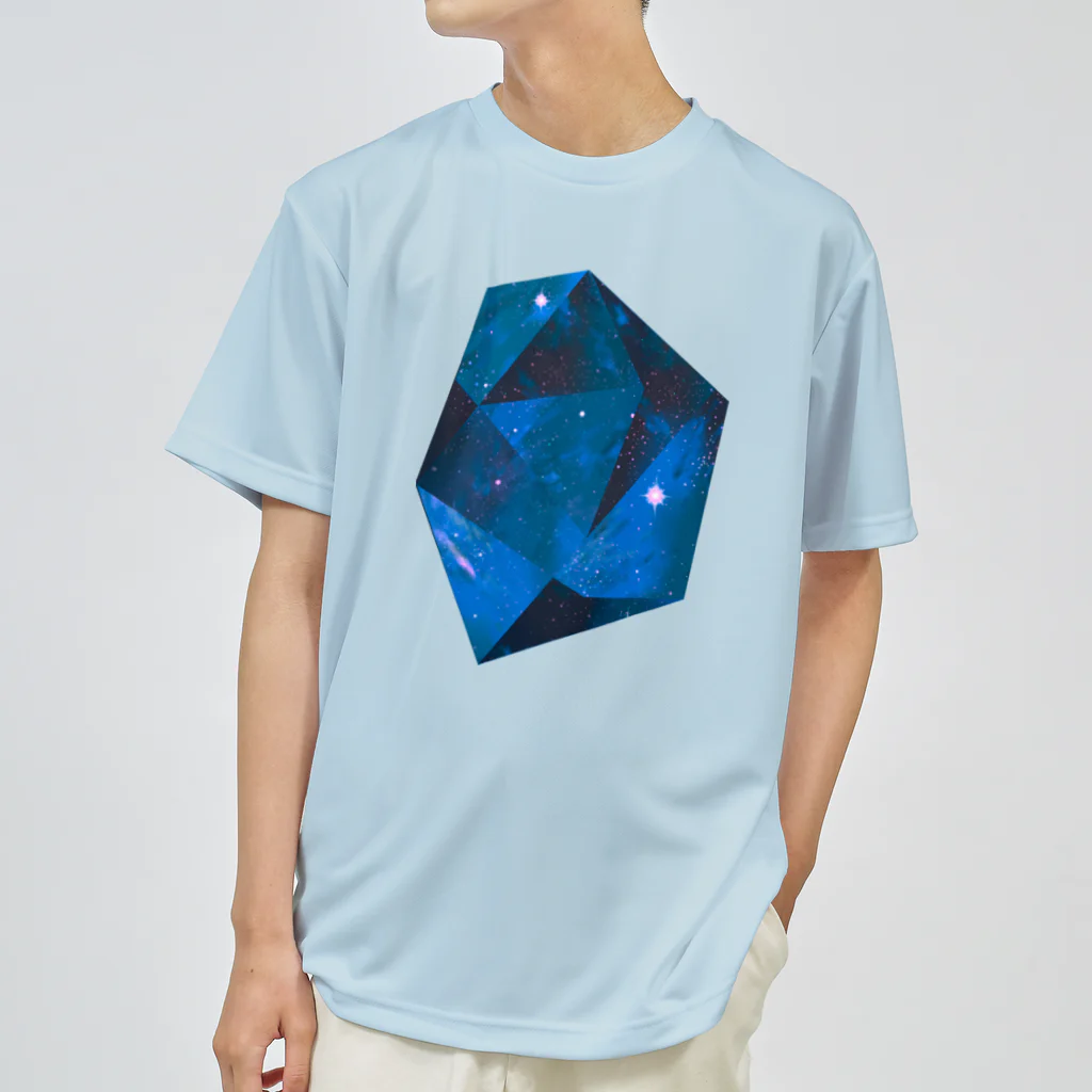 chihacoの星空の結晶（青） ドライTシャツ