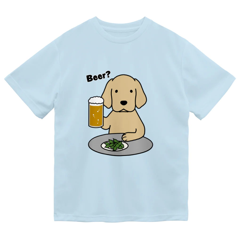 efrinmanのビールと枝豆 ドライTシャツ