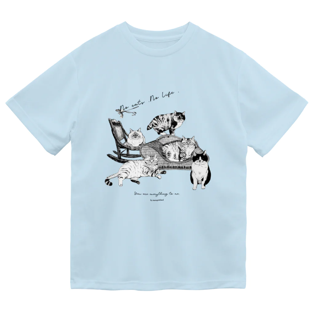 マルポレランドのNo cats No Life ドライTシャツ