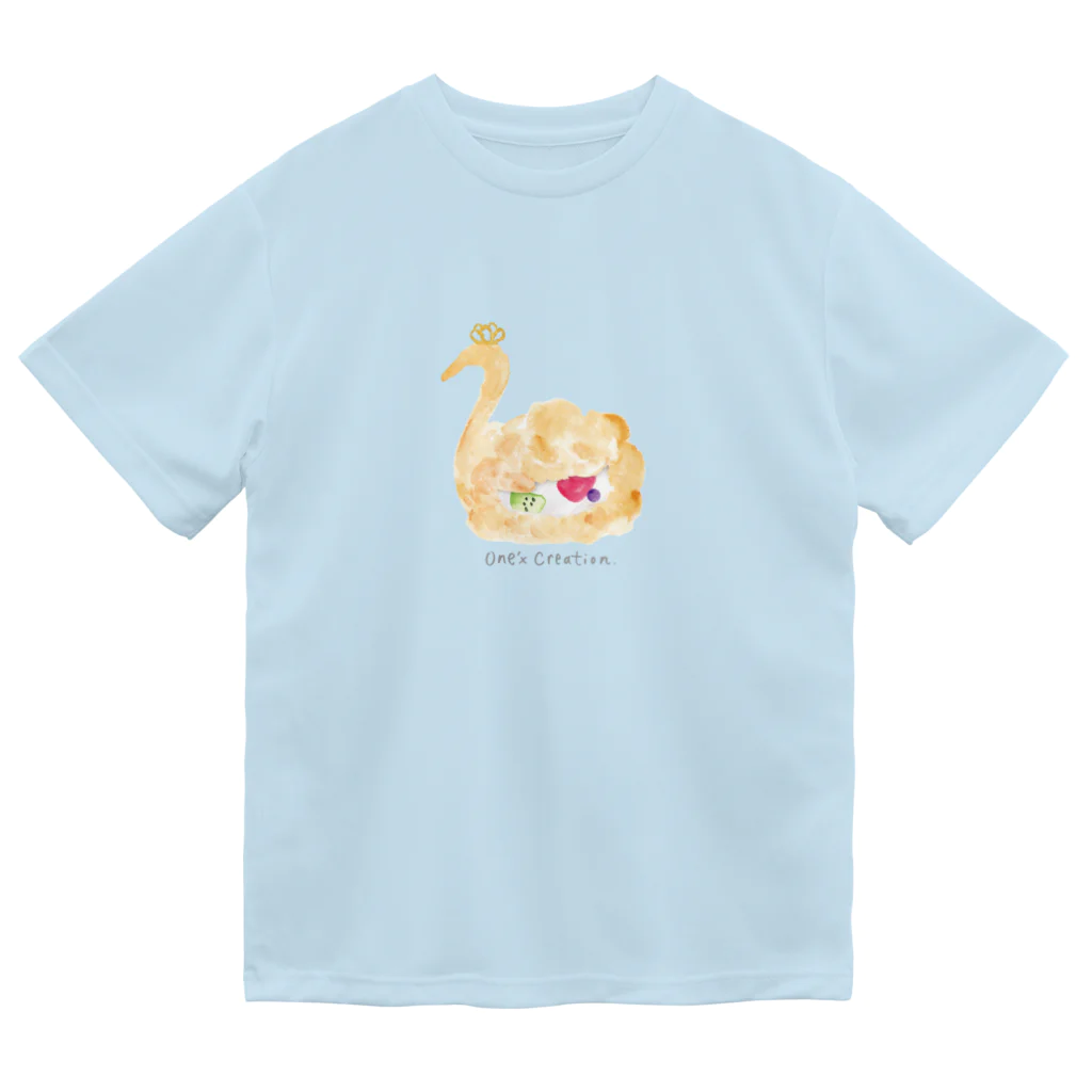 one'x creationの白鳥のお菓子 ドライTシャツ