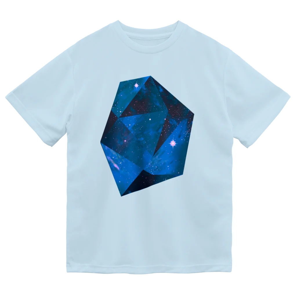 chihacoの星空の結晶（青） ドライTシャツ