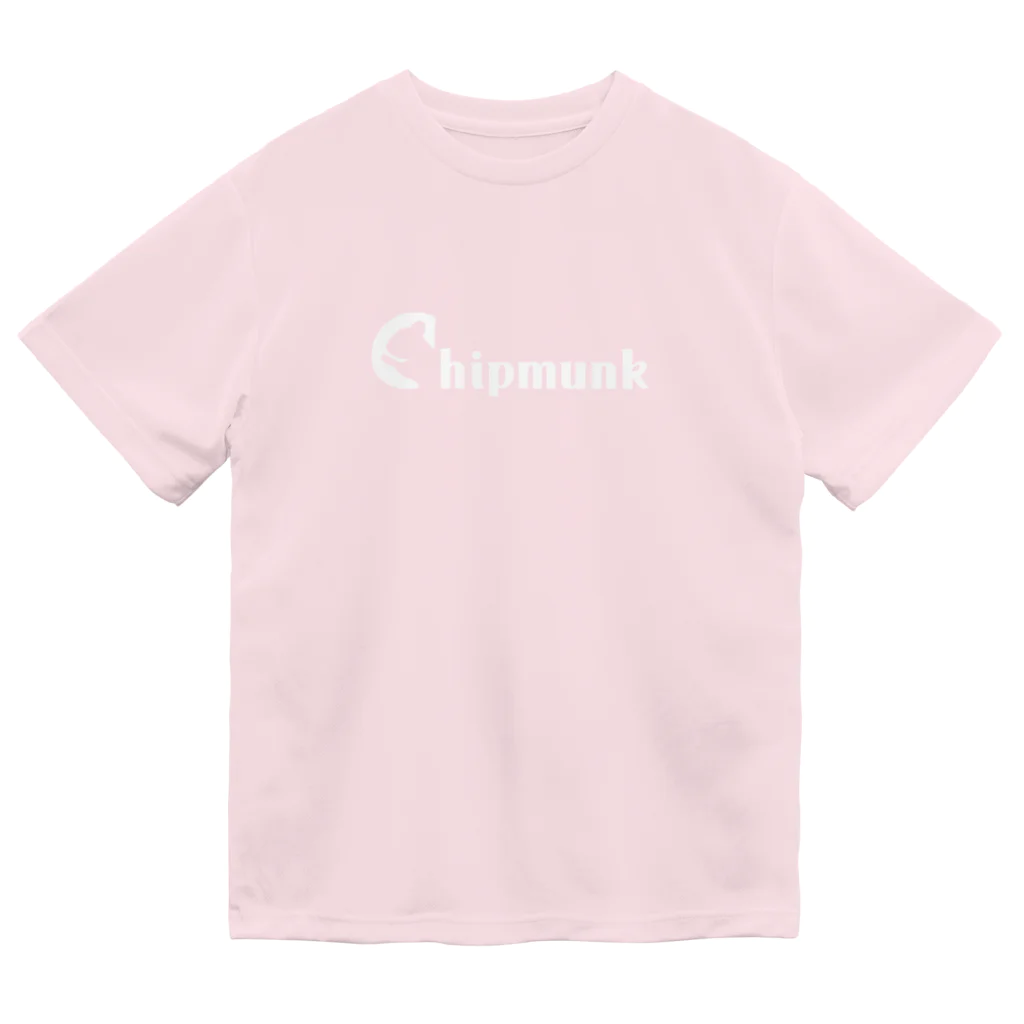 りすのしっぽのChipmunk（しまりす）_white ドライTシャツ