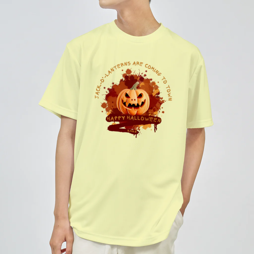 Yaya-rrのハロウィンのかぼちゃ「ジャック・オー・ランタン」 Dry T-Shirt