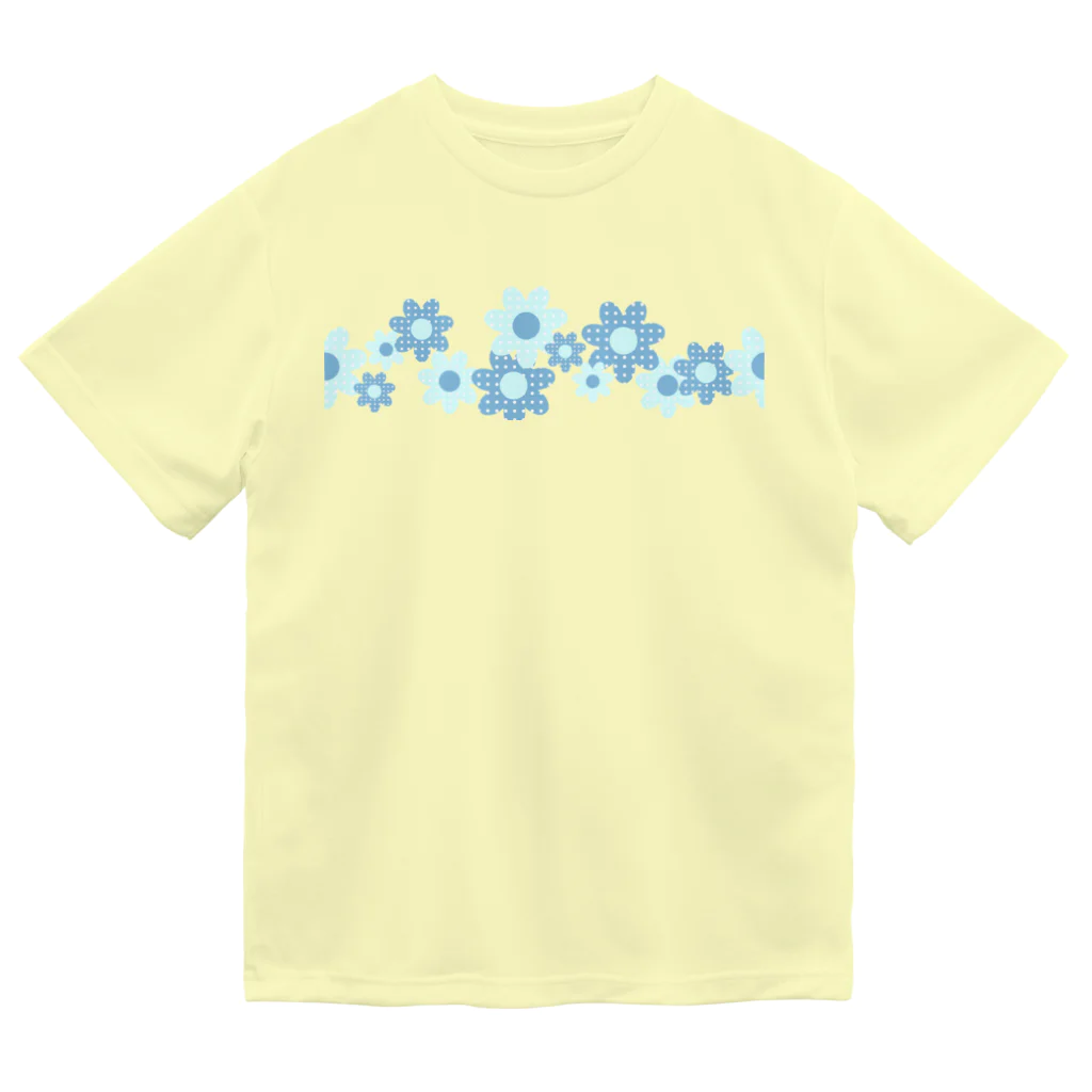 kazeou（風王）のレトロ風花(ドット)B透過 ドライTシャツ