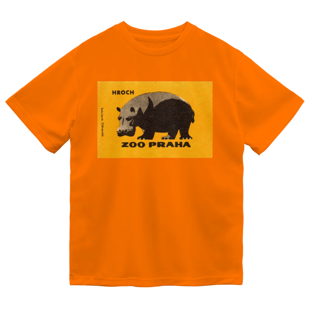 YS VINTAGE WORKSのチェコ　プラハ動物園　ヒッポ（カバ） Dry T-Shirt