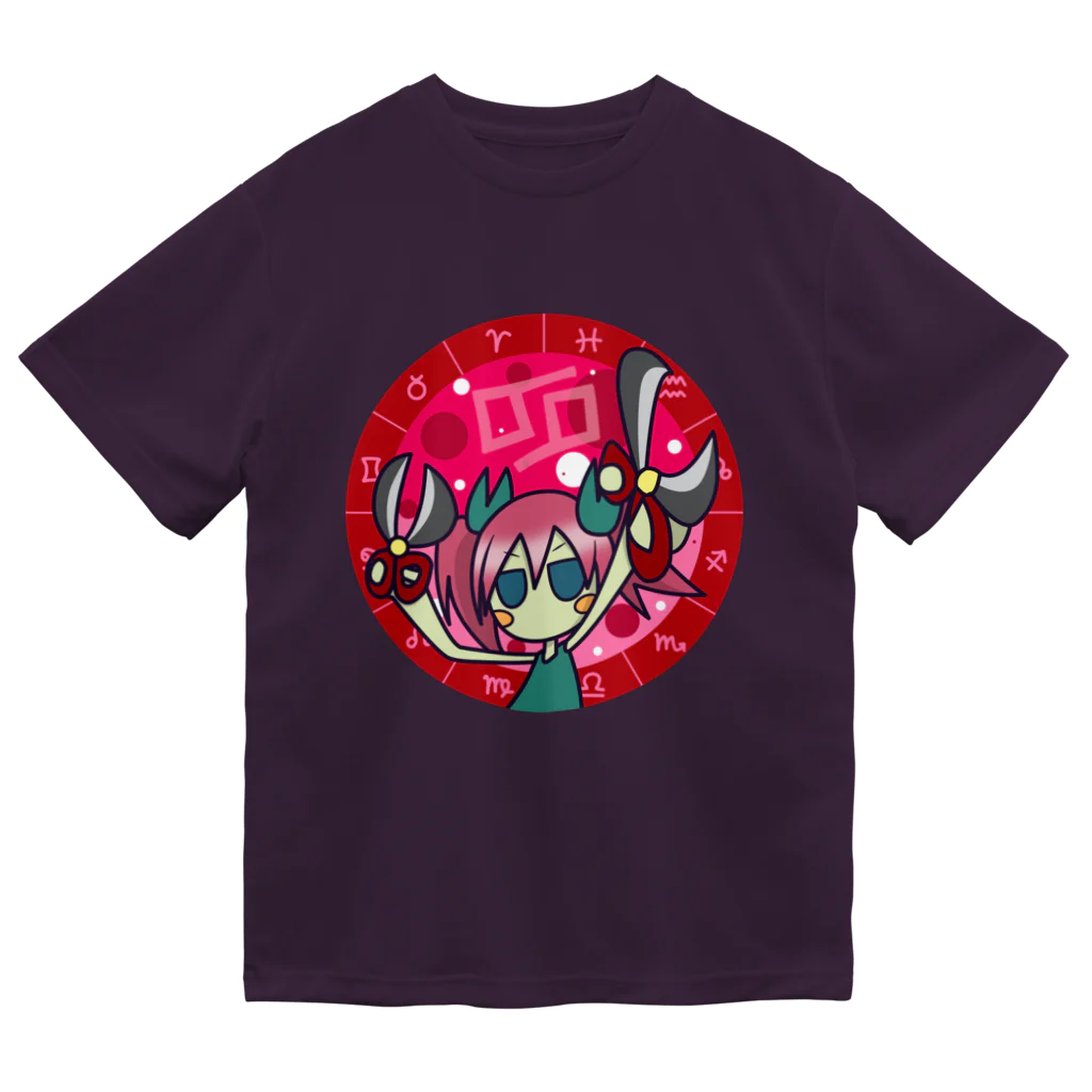 cosmicatiromのかに座 パターン2・フルカラー ドライTシャツ