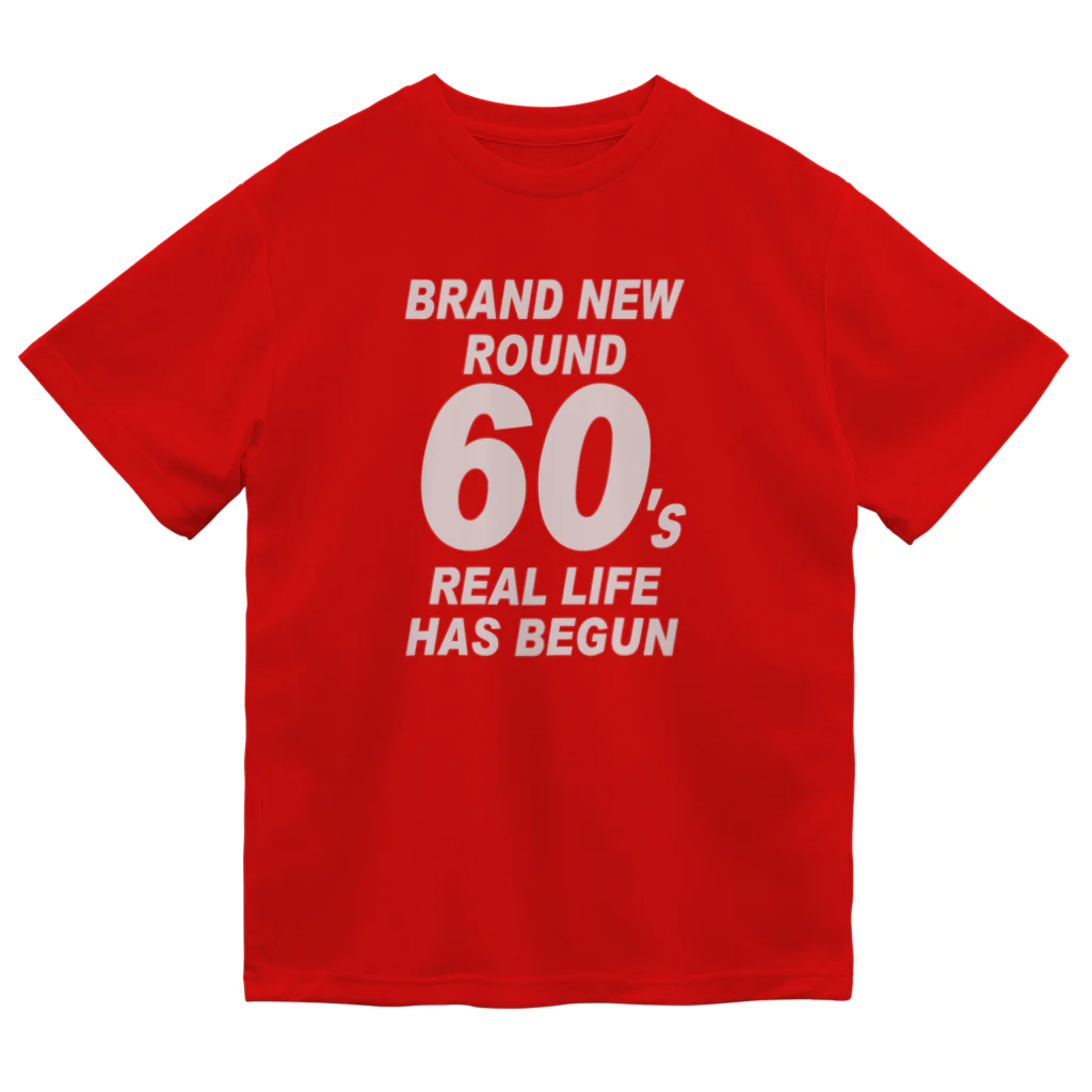 キッズモード某のROUND60 / 還暦＆アラ還を軽やかにすごすロゴ(濃色用) ドライTシャツ